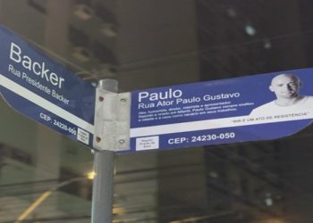 Prefeitura de Niterói já iniciou a instalação das 46 placas da Rua Ator Paulo Gustavo, em Icaraí