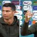 Cristiano Ronaldo recomenda beber água e não Coca-Cola