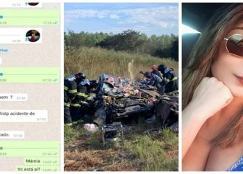 Márcia Gomes mandou mensagem para a irmã dizendo que tinha sonhado que o irmão gêmeo morreu em um acidente de moto