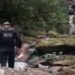 Vídeo mostra resgate em rio de família feita refém por Lázaro em Goiás; ouça tiros