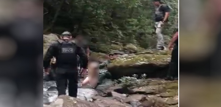 Vídeo mostra resgate em rio de família feita refém por Lázaro em Goiás; ouça tiros