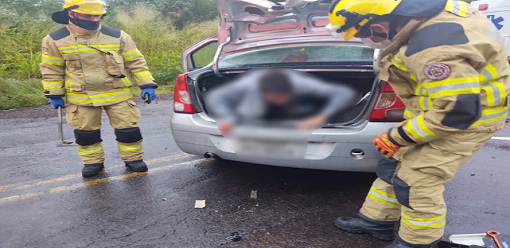 Homem sequestrado salvo por acidente