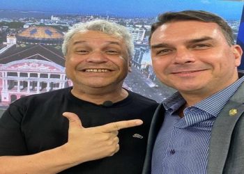 Sikera Jr e Flavio Bolsonaro no programa