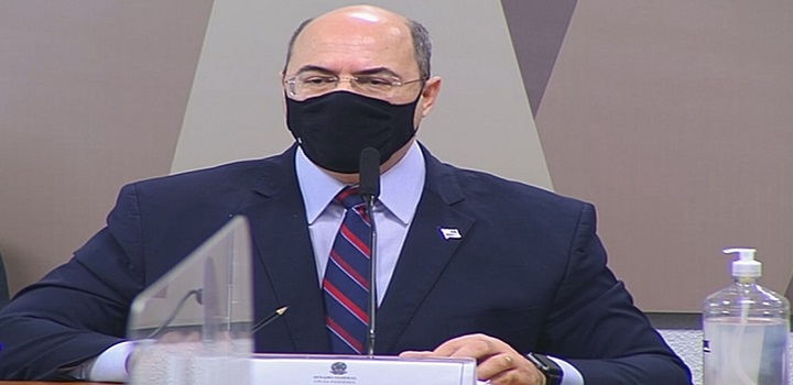 Em depoimento à CPI da Covid na manhã desta quarta-feira (16) no Senado, o ex-governador do Estado do Rio de Janeiro, Wilson Witzel,