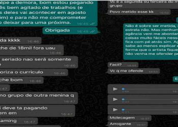 Segundo a atriz de 22 anos, o homem a chamou de "metida" e "arrogante" e disse que iria "caçá-la"