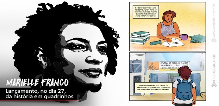 História de Mariele Franco em quadrinhos