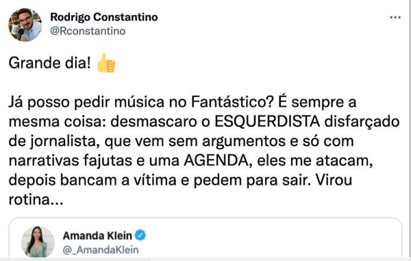 Rodrigo Constantino e Amanda Klein