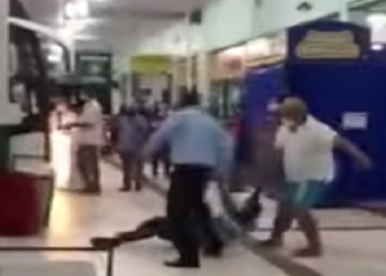 Vídeo mostra deficiente mental sendo agredido e por motorista em rodoviária de MT (Foto: Reprodução)