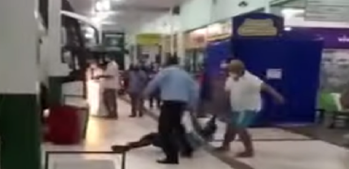 Vídeo mostra deficiente mental sendo agredido e por motorista em rodoviária de MT (Foto: Reprodução)