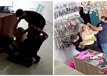 empresária de 28 anos foi agredida e amarrada por dois criminosos durante um assalto em uma loja de biquínis,