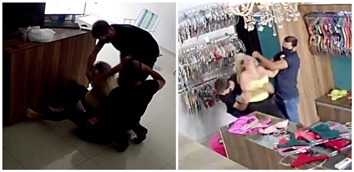 empresária de 28 anos foi agredida e amarrada por dois criminosos durante um assalto em uma loja de biquínis,