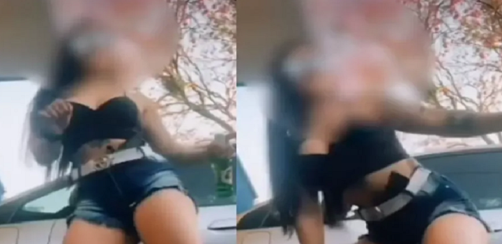 PM arma na cintura no Tik Tok