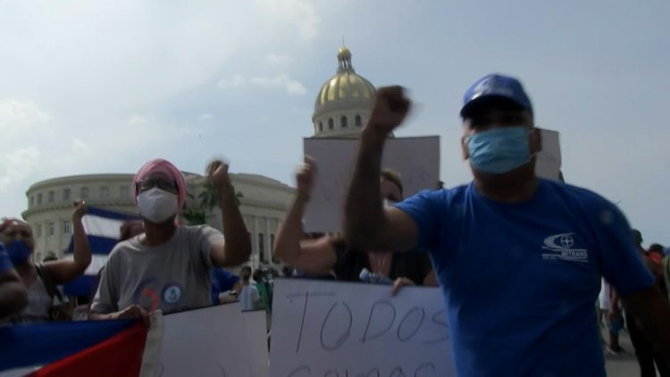 Protestos em Cuba fomentado pelos EUA