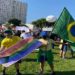 Manifestantes fazem protesto contra o presidente Bolsonaro no Rio