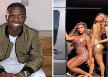 festão de aniversário que o jogador Vinícius Jr., do Real Madrid, realizou num sítio da região,