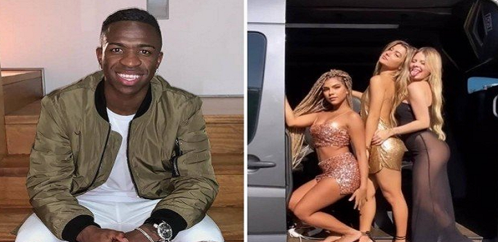 festão de aniversário que o jogador Vinícius Jr., do Real Madrid, realizou num sítio da região,