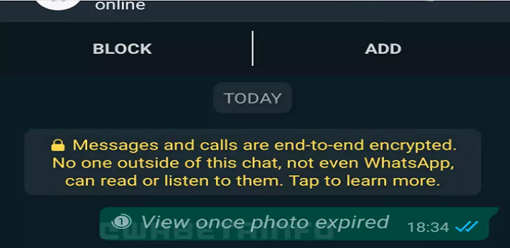 Está disponível no WhatsApp Beta, desde a última quarta-feira (30), uma ferramenta que permite o envio de fotos e vídeos que se autodestroem após uma visualização.