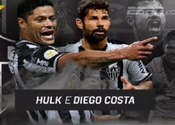 As duas maiores contratações do Atlético-MG: Hulk e Diego Costa recebem salários nível Europa (Foto: Divulgação)