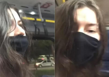 vítima expulsou o assediador do coletivo e publicou o vídeo em sua rede social