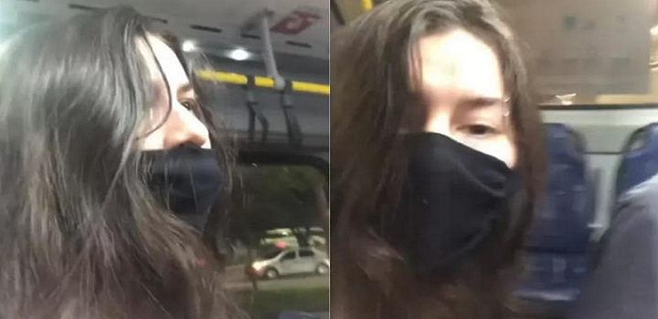 vítima expulsou o assediador do coletivo e publicou o vídeo em sua rede social