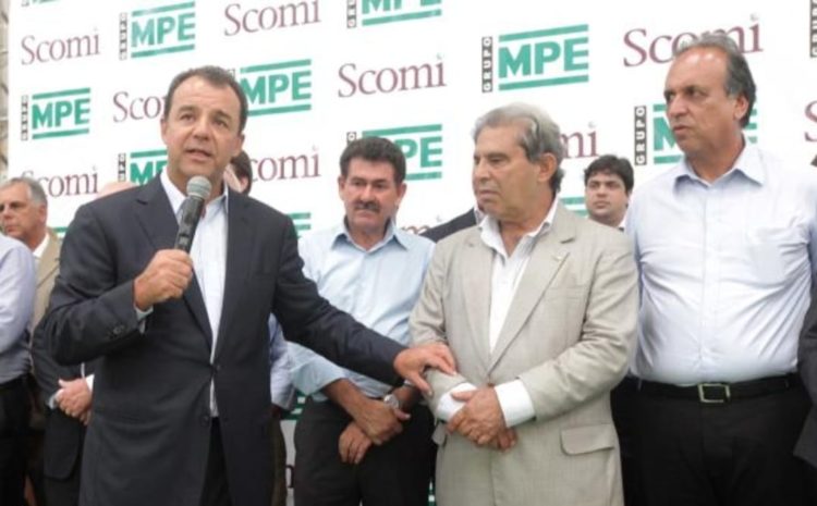 Empresário Renato Abreu com Cabral e Luiz Fernando Pezão