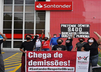 Santander demite durante pandemia