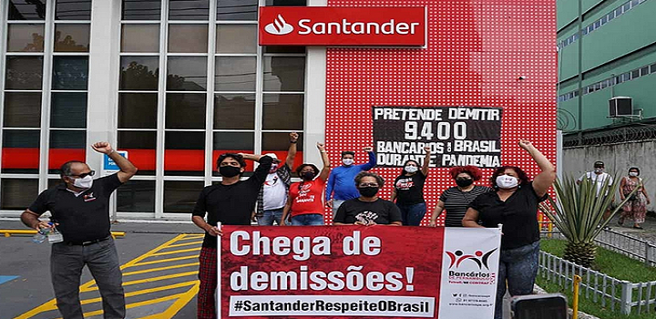 Santander demite durante pandemia