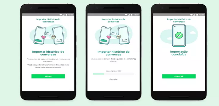 Transferencia de conversas iphone android