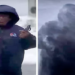 O repórter de 67 anos Al Roker é atingido por ondas causadas pelo furacão Ida (Foto: reprodução youtube)
