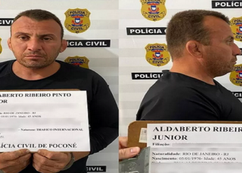 Alberto Ribeiro Pinto Junior, de 45 anos, foi flagrado ateando fogo em uma vegetação na zona rural de Poconé. Ele estava com a prisão decretada pelo tráfico de drogas e confessou que pilotava o helicóptero.
