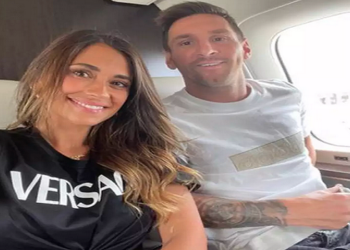 Lionel Messi e esposa