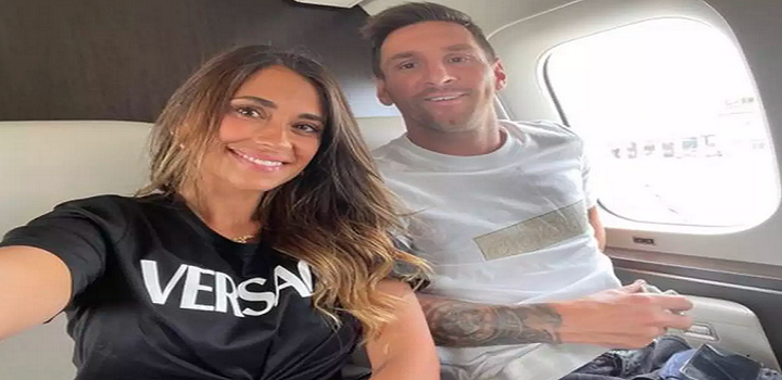 Lionel Messi e esposa