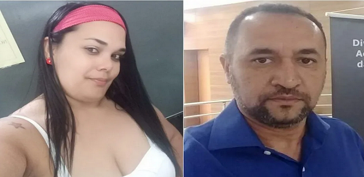 Rosana e seu assassino, o ex-namorado Anderson Vitor - Foto: Reprodução