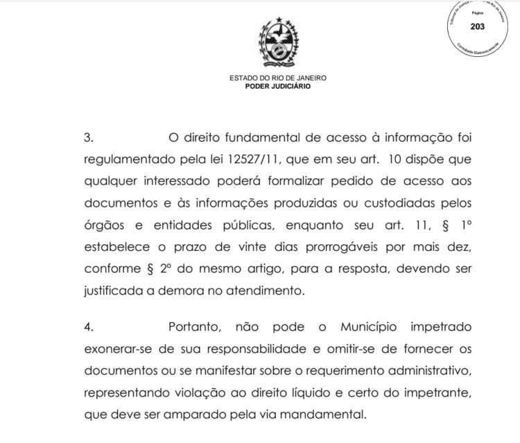 TJRJ: Decsião manda prefeito de Campos entregar documentos