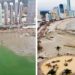 Alargamento no Molhe da Barra Sul, na Praia Grande de Balneário Camobriú — Foto: Secom/Balenário Camboriú