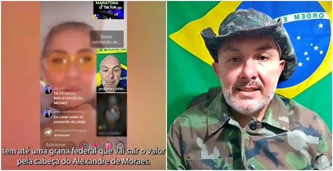Influenciador bolsonarista anunciou nas redes que empresário está oferecendo dinheiro pelo assassinato do ministro Alexandre de Moraes, do STF