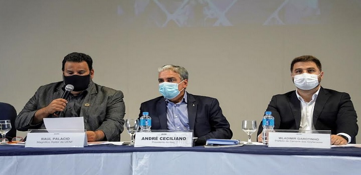 ALERJ VAI DOAR R$ 30 MILHÕES PARA UENF Presidente André Ceciliano (PT) fez o anúncio durante evento para discussão do Fundo Soberano no auditório da universidade. Recursos serão destinados a programa de fomento ao turismo na Região Norte