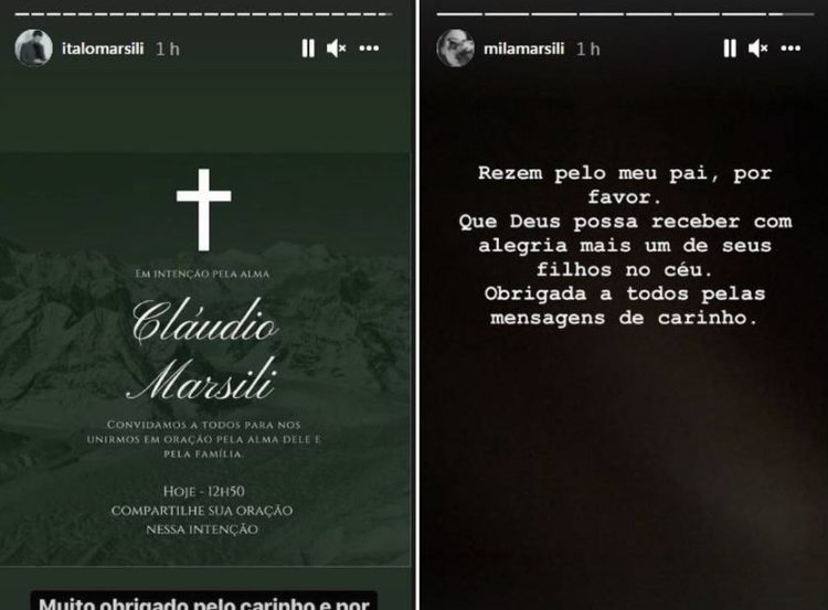Filhos do cirurgião plástico Claudio Marsili pediram orações para o pai Foto: Instagram / Reprodução