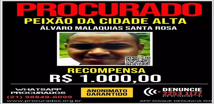Peixão da Cidade Alta, chefe do tráfico no Complexo de Israel é procurado pela polícia