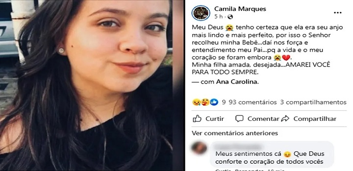 Ana Carolina Pereira Pinto foi encontrada morta pelos pais na casa onde viviam. Segundo o boletim de ocorrência, a família achou a jovem em seu quarto