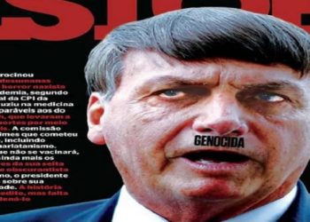 Presidente Jair Bolsonaro foi retratado como Adolf Hitler na capa da revista IstoÉ