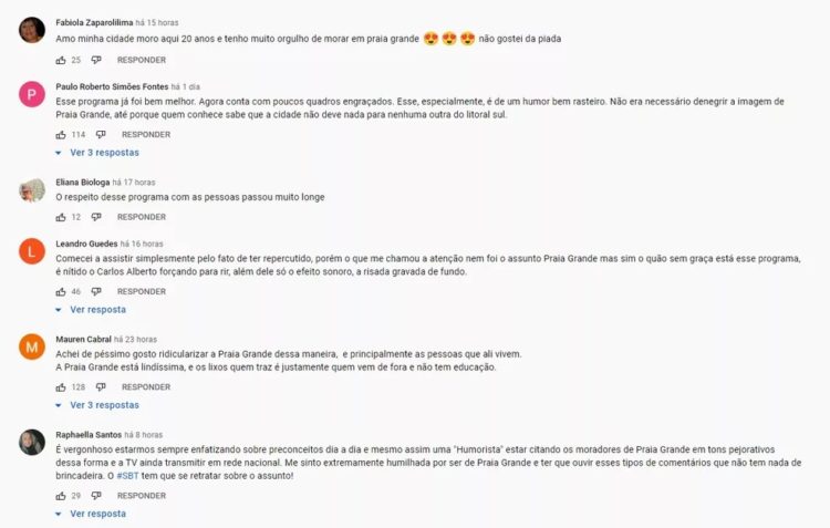 Internautas se revoltaram com a atriz e criticaram as declarações — Foto: Reprodução