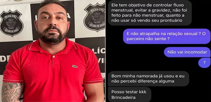 Uma mensagem em um aplicativo atribuída ao ginecologista Nicodemos Júnior Estanislau Morais, suspeito de crimes sexuais contra pacientes, mostra quando ele faz comentários de cunho sexual a uma mulher