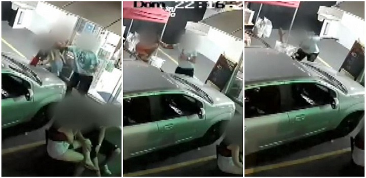 Um homem foi flagrado agredindo a própria esposa em Araraquara, no interior de São Paulo. A mulher estava grávida de oito semanas no momento do ataque e segurava no colo a filha de 2 anos do casal.