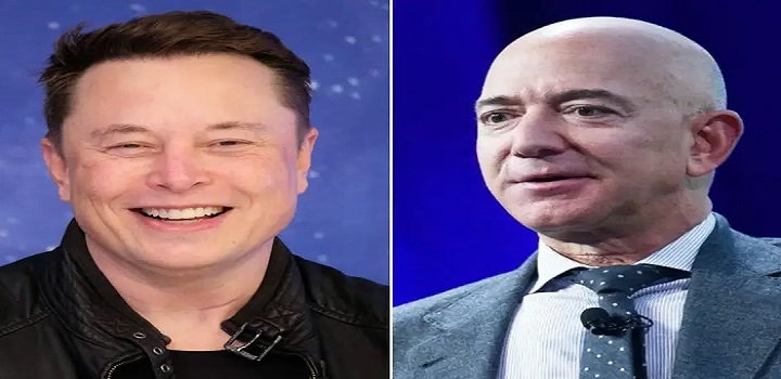 Elon Musk e Jeff Bezos, mais ricos do mundo na atualidade
