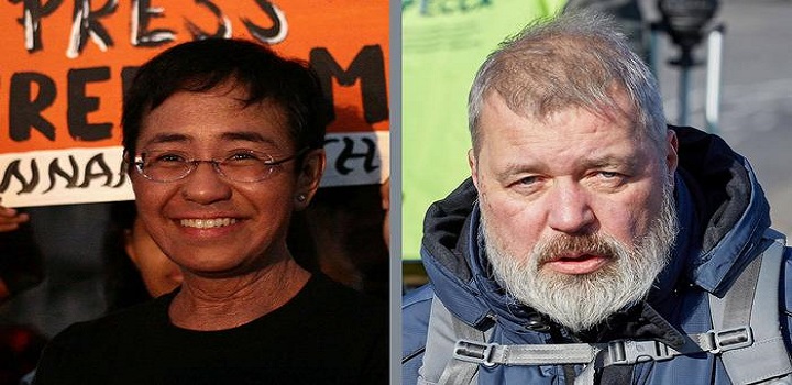 Os jornalistas Maria Ressa e Dmitri Muratov receberam o Prêmio Nobel da Paz pela sua luta pela liberdade de expressão nas Filipinas e na Rússia, respectivamente, anunciou nesta sexta-feira (08/10), em Oslo, o Comitê do Nobel.