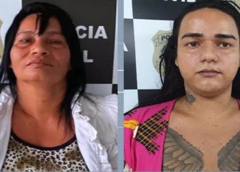 Mãe e filha foram presas por envolvimento em morte de homem — Foto: Reprodução/TV Gazeta