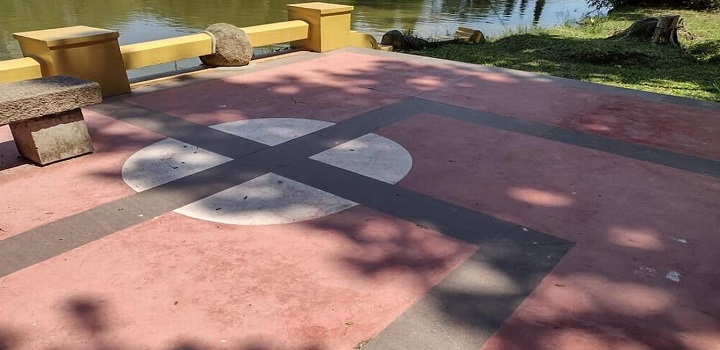 Suástica em Porto Alegre:Prefeitura informou que as cores e os traços do desenho fazem parte do projeto original do espaço