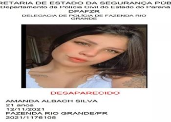 Amanda foi vista pela última vez em uma balada de Florianópolis, de acordo com o advogado da família. Polícias Civis de Paraná e Santa Catarina investigam o caso.