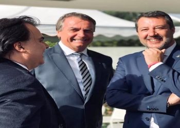Jair Bolsonaro e Matteo Salvini se encontram na Itália